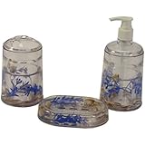 3 Piece Bathroom Set, Blue