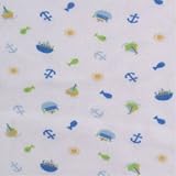 Fitted Bassinet Sheet in Classic Blue Print