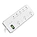Go Green Power GG-18316WH Go Green Power 8 Outlet Surge Protector, White