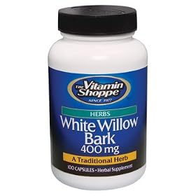 Vitamin Shoppe - White Willow Bark, 400 mg, 100 capsules
