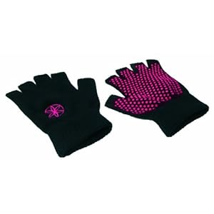 Gaiam Super Grippy Yoga Gloves with Pink Dots