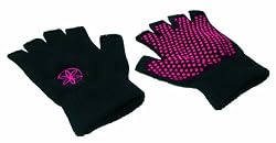 Gaiam Super Grippy Yoga Gloves with Pink Dots