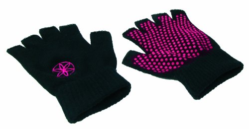 Gaiam Super Grippy Yoga Gloves with Pink Dots