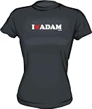 I Heart (Love) Adam Women's Tee Shirt Large-Black-Regular Fit