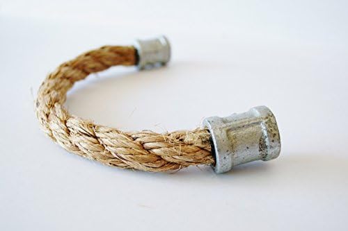 Large Rope Drawer Pulls - Straight Galvanized Ends