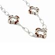 Designo Brown And White Flower Necklace 20"