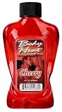 Body Heat Edible Warming Massage Oil large 8 oz Bottle CHERRY