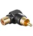 Produkt-Bild: Adapter sw Cinch Stecker auf Kupplung - abgewinkelt