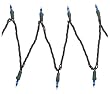 Bethlehem Lighting Indoor/Outdoor Miniature 50-Christmas Light Set, Blue with Green Wire