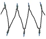 Bethlehem Lighting Indoor/Outdoor Miniature 50-Christmas Light Set, Blue with Green Wire