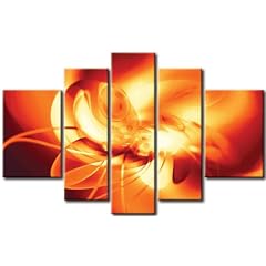 XXL FORMAT + Bild auf LEINWAND + 5 teilig + Abstraktion Abstrakt Supernova + Wandbilder 505 XXL +++ RIESEN BILDER AUSWAHL IN UNSEREM HAENDLERSHOP +++