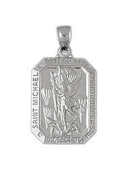CleverSilvers Sterling Silver Pendant Religious. Michael