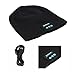 Andoer Bluetooth Music Soft Warm Beanie Hat Cap with Stereo Headphone Headset Speaker Wireless Mic Hands-free for Men Women Gift-Black