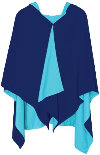 Rainraps Hodded Navy + Turquoise Rainrap Womens