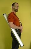Aluminum Triangular Storage Tube with Shoulder Strap