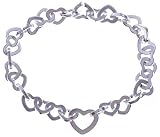 Sterling Silver Heart Link Bracelet