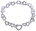 Sterling Silver Heart Link Bracelet