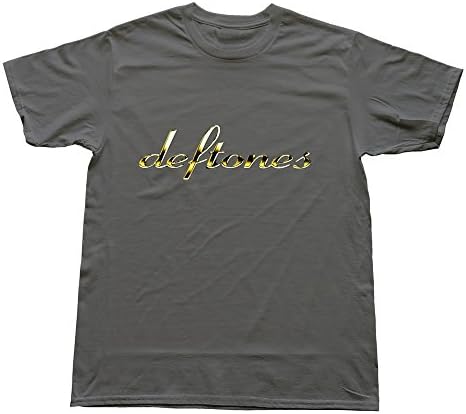 MAD Tshirts- Man's Tshirt Deftones Logo Size S DeepHeather