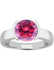 1.35 Ct Round Pink VS2/SI1 Diamond 14K White Gold Ring