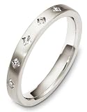 3mm contemporary diamond wedding band ring (0.15cts diamonds Platinum)