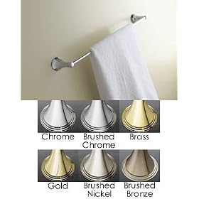 KOHLER K-475-G Memoirs 18-Inch Towel Bar with Classic Design, Brushed Chrome