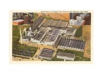 AC Spark Plug Factory, Flint, Michigan Places Art Poster Print, 18x13