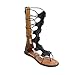 GB67 Girl's Mid-Calf Gladiator Strappy Thong Sandals
