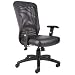 Boss B580 The Web Back And Leather Plus Seat with Web Tension Knob 1 Unit Task Chair, Black