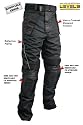 Xelement Men's Tri-Tex&trade; Fabric and Leather Motorcycle Racing Pants with Level-3 Advanced Armor - Size : 34