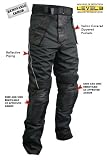 Xelement Men's Tri-Tex Fabric and Leather Motorcycle Racing Pants with Level-3 Advanced Armor