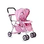 Pink Dot-Toy Doll Caboose Tandem Stroller