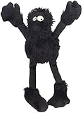 goDog Crazy Tugs Sasquatches with Chew Guard Technology Tough Plush Dog Toy, Large, Black