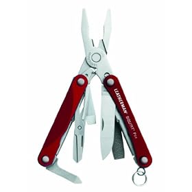 Leatherman 831189 Squirt PS4 Red Keychain Tool with Plier