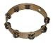 Musical Instruments : EXO Percussion 10 Inch Wood Tambourine 16 Pairs of Jingles