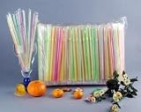 Soton Colorful and Flexible Straws, Individual Package, 8-1/5 inch, 100pcs/pack