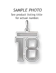 Sterling Silver Medium Satin Number 25