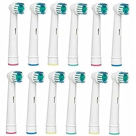 TECHEALTH 12 TOOTHBRUSH REPLACEMENT REFILL HEADS - GENERIC COMPATIBLE WITH ORAL B (VALUE PACK OF 12) COMPATIBLES