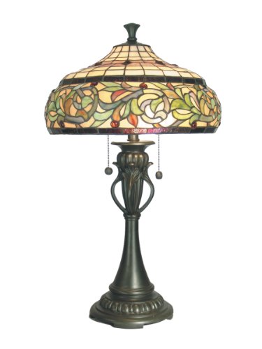 Dale Tiffany TT60586 Grayson Table Lamp, Mica Bronze and Art Glass Shade