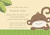 Monkey Love Baby Shower Invitations