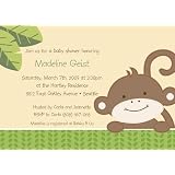 Monkey Love Baby Shower Invitations