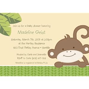 Monkey-Love-Baby-Shower-Invitations