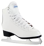 Lake Placid Deluxe Leather Figure Ice Skates - White - UK5