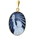 14K Yellow Gold Statue of Liberty Cameo Pendant