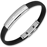  Schmuck-Pur Edelstahl-Kautschuk-Armband...