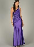 Pleated Rhinestone Trim Formal for Bridesmaid Formal Prom