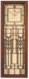Bulova Frank Lloyd Wright DeRhodes Wall Clock - Solid Wood Case Walnut Finish