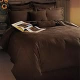 Microsuede Brown/Chocolate Micro Suede King Size Duvet Comforter Cover Set