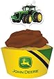 John Deere Cupcake Pick Decorations with Matching Baking Cup Wrappers, 12 Count