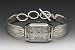 Silver Spoon Toggle Clasp Ladies Rectangular Watch Art Deco