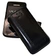 Original Suncase Echt Ledertasche (Lasche mit R�ckzugfunktion) f�r Samsung Galaxy W i8150 in schwarz